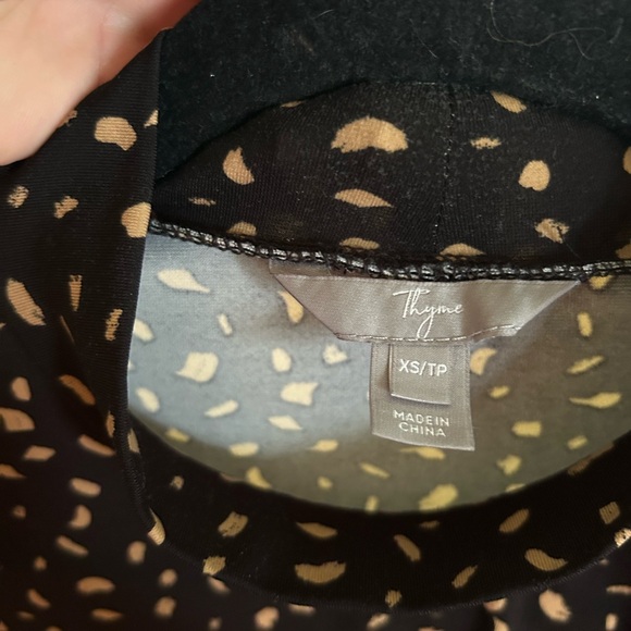 Thyme black printed maternity dress XS - Picture 3 of 5